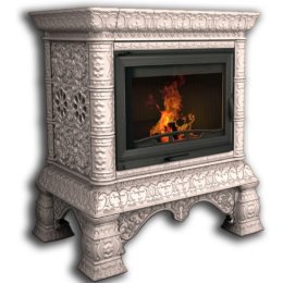 Каминная облицовка КимрПечь Кострома центральная Белый